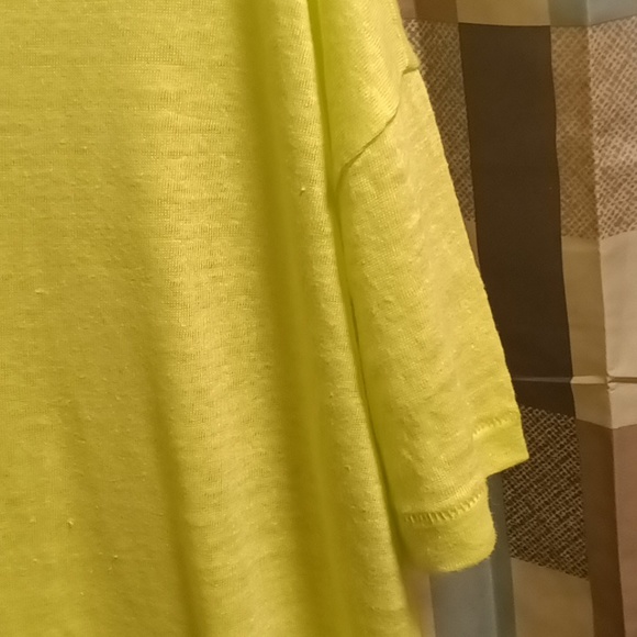 FINAL PRICE NWT J. CREW neon green 100% linen t-shirt Size XS - Picture 8 of 10